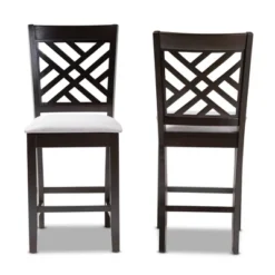 Set Of 2 Caron Finished Wood Counter Height Pub Chairs - Baxton Studio -Famous Furniture Store GUEST c53d23f1 335c 43a1 95b5 fe774f327e30