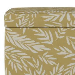 Fairland Storage Ottoman Golden Leaf Print - Skyline Furniture -Famous Furniture Store GUEST c5f22c64 7646 45dc aed1 1e469c45a53f