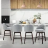 Costway Set Of 4 Swivel Bar Stools Tufted Bar Height Pub Chairs With Rubber Wood Legs Grey/Beige -Famous Furniture Store GUEST c663b732 2f89 4ee5 9ac2 3464aaf71f1a