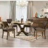 5pc Raven Transitional Round Dining Table Set Walnut/Dark Chocolate - HOMES: Inside + Out 1 5pc Raven Transitional Round Dining Table Set Walnut/Dark Chocolate - HOMES: Inside + Out -Famous Furniture Store GUEST c6708a6a 23f3 42ac 9fde d11df808238b