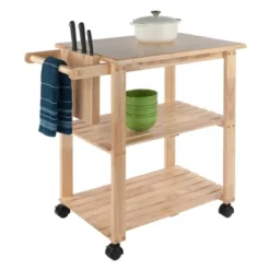Utility Cart With Cutting Board Wood/Natural - Winsome -Famous Furniture Store GUEST c6e06d9d 50fd 44b5 9d1a 7b65125c178e