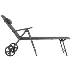 Costway Patio Reclining Chaise Lounge Padded Chair Aluminum Adjust Neck Pillow -Famous Furniture Store GUEST c709926d 6186 4c90 95fb fe9871d51f93