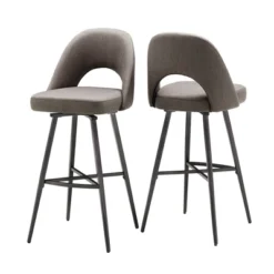 29" Set Of 2 Ragan Metal Fabric Swivel Bar Stools - Inspire Q 21 29" Set Of 2 Ragan Metal Fabric Swivel Bar Stools - Inspire Q -Famous Furniture Store GUEST c716b00d 7d07 407b b9b4 19bea9a4cf2b
