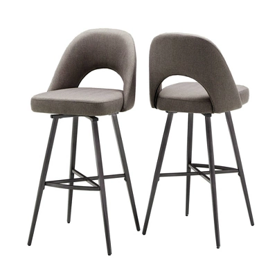 29" Set Of 2 Ragan Metal Fabric Swivel Bar Stools - Inspire Q 12 29" Set Of 2 Ragan Metal Fabric Swivel Bar Stools - Inspire Q - Image 10