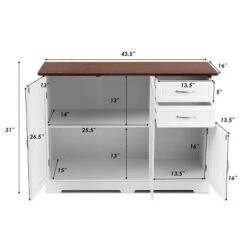 Costway Buffet Sideboard Kitchen Cupboard Storage Cabinet W/ 2 Drawers & 3 Doors White 12 Costway Buffet Sideboard Kitchen Cupboard Storage Cabinet W/ 2 Drawers & 3 Doors White -Famous Furniture Store GUEST c71c6e53 7375 429d 8886 728a4d32f80b
