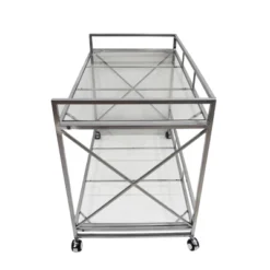 Ignatius Industrial Modern Bar Cart Silver - Christopher Knight Home -Famous Furniture Store GUEST c74d1628 58c4 46a8 bc14 f1c0f418aae9