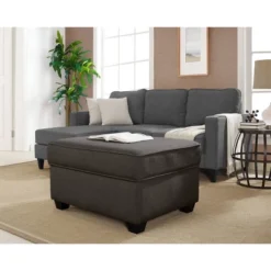 Olin Upholstered Ottoman With Storage - Serta
