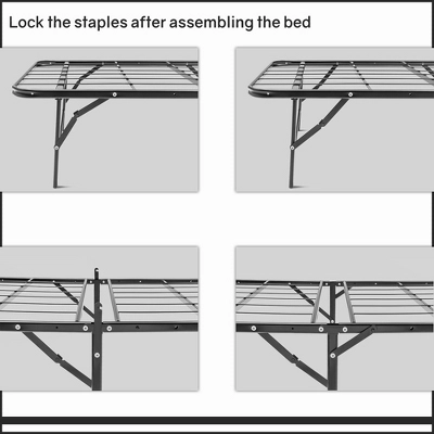 Continental Sleep 14 Inch Quickbase Metal Mattress Platform Bed Frame Foundation With Steel Slats (No Box Spring Needed), Twin, Black 7 Continental Sleep 14 Inch Quickbase Metal Mattress Platform Bed Frame Foundation With Steel Slats (No Box Spring Needed), Twin, Black - Image 5
