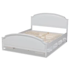 Elise Wood Storage Platform Bed White - Baxton Studio -Famous Furniture Store GUEST c878ff34 b913 4fdb 8e06 4b64c0baebf2