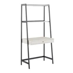 3pc Neveah Marble Ladder Desk And Bookcase Set Matte Black - Inspire Q 19 3pc Neveah Marble Ladder Desk And Bookcase Set Matte Black - Inspire Q -Famous Furniture Store GUEST c91ac9c3 b1e6 483a 8f0e f4df05b18636