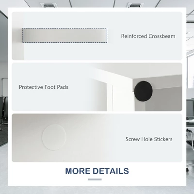 Costway Computer Desk Study Writing Workstation Vanity Table Home Office W/ 4 Drawers 8 Costway Computer Desk Study Writing Workstation Vanity Table Home Office W/ 4 Drawers - Image 6
