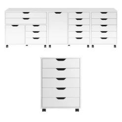 Halifax 5 Drawer Cabinet With Casters White - Winsome -Famous Furniture Store GUEST cb0445e7 5174 4d6e b615 9ed00365d9ce