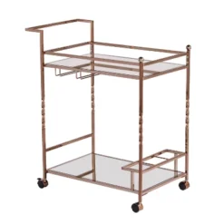 Iverson Metal Mirrored Bar Cart - Aiden Lane -Famous Furniture Store GUEST cb0fc555 fb5d 47ab ba61 5d805fc900fc
