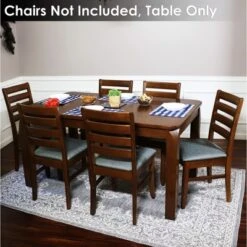 Sunnydaze Decor Sunnydaze Indoor 5-Foot Solid Rubberwood Rectangular Dining Table - Dark Walnut -Famous Furniture Store GUEST cbeb363a 5813 4adc b8d9 13d90aed1e2a