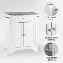 Lafayette Granite Top Portable Kitchen Island/Cart White/Gray - Crosley 13 Lafayette Granite Top Portable Kitchen Island/Cart White/Gray - Crosley -Famous Furniture Store GUEST cc95412a e5fd 4cea 80b7 ad9619297c75
