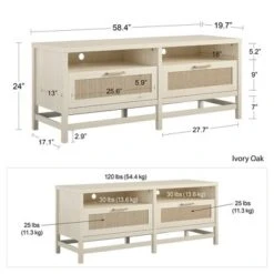 Latta TV Stand For TVs Up To 60" With Faux Rattan Ivory Oak - Room & Joy 18 Latta TV Stand For TVs Up To 60" With Faux Rattan Ivory Oak - Room & Joy -Famous Furniture Store GUEST ccafe14e ade0 4974 97a7 97f210cb7c28