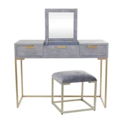 Contemporary Wood Console Table Dressing Table Desk With Mirror And Stool Set - Olivia & May -Famous Furniture Store GUEST cd47ffb2 cf32 4fca b58d 8024710a43b3