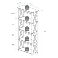 Montego 5 Shelf Bookcase - Flora Home 15 Montego 5 Shelf Bookcase - Flora Home -Famous Furniture Store GUEST cdad8c48 2e0a 43c6 b7bb 268703406ab7