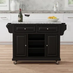Glenwillow Home Kitchen Cart With Locking Casters -Famous Furniture Store GUEST cdeece10 165a 4b99 9946 7fdee82a8356