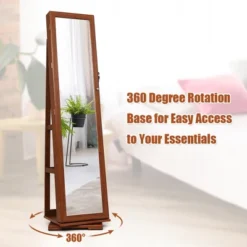 Costway 360degree Rotatable Jewelry Cabinet 2-in-1 Lockable Mirrored Organizer 19 Costway 360degree Rotatable Jewelry Cabinet 2-in-1 Lockable Mirrored Organizer -Famous Furniture Store GUEST ce4607be a022 4af4 90eb cdfa2f889c2c