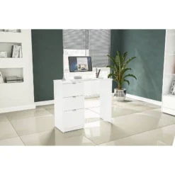Cambridge 3 Drawer Writing Desk White - Polifurniture -Famous Furniture Store GUEST ce5d4153 401b 4e1f 8186 5115eca2f366