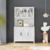 Large Freestanding Storage Cabinet With Glass Doors, Drawers And Open Shelves - ModernLuxe 2 Large Freestanding Storage Cabinet With Glass Doors, Drawers And Open Shelves - ModernLuxe -Famous Furniture Store GUEST cec9d07f 1c89 4f7b a43e 441bd31ec1d8