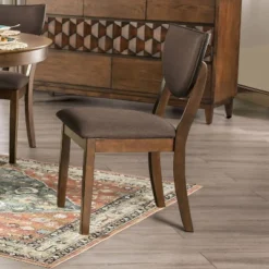 5pc Raven Transitional Round Dining Table Set Walnut/Dark Chocolate - HOMES: Inside + Out -Famous Furniture Store GUEST cf2c003c 31a3 4ec6 87ad f3e85597aa62