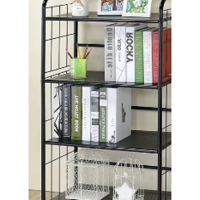 Metal Book Shelf Black - Ore International 4 Metal Book Shelf Black - Ore International - Image 2
