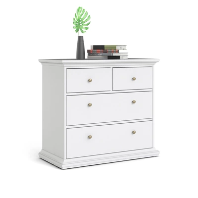 Wood Sonoma 4 Drawer Chest In White-Tvilum 9 Wood Sonoma 4 Drawer Chest In White-Tvilum - Image 7