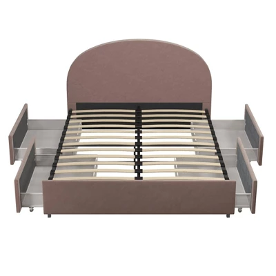 Size Moon Upholstered Bed Frame With Storage - Mr. Kate 8 Size Moon Upholstered Bed Frame With Storage - Mr. Kate - Image 6