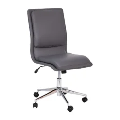 Flash Furniture Madigan Mid-Back Armless Swivel Task Office Chair With Upholstery And Adjustable Metal Base -Famous Furniture Store GUEST d12c6df3 0745 4ea9 9f66 e814c88986a8