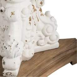 Round Side Table Antique White/Natural - A&B Home 19 Round Side Table Antique White/Natural - A&B Home -Famous Furniture Store GUEST d12d154c 5d0d 456f b81c 690361450c02