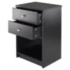 Ava Nightstand With 2 Drawers Black - Winsome