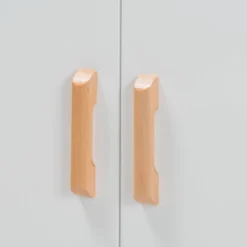 Russell Two-Tone Wood 2 Door Sideboard White/Oak Brown - Baxton Studio -Famous Furniture Store GUEST d139620c 5152 491e 9962 671fee208502