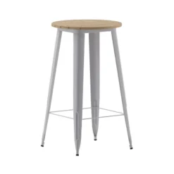 Merrick Lane Indoor/Outdoor Bar Top Table, 23.75" Round All Weather Poly Resin Top With Steel Base -Famous Furniture Store GUEST d1a7506a 40c0 4abf 83e5 fb3cd6a65d8a