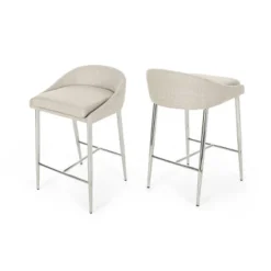 Set Of 2 Bandini Modern Upholstered Counter Height Barstools - Christopher Knight Home -Famous Furniture Store GUEST d2180bc0 d437 4154 aa76 ae652c03953b