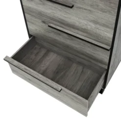 Mericalo 5 Drawer Staggered Chest Vintage Gray Oak - MiBasics -Famous Furniture Store GUEST d2680e5b a64a 4805 a1d8 e3598d881f9e