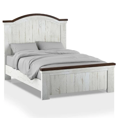 3pc Willow Rustic Bedroom Set With 2 Nightstands Distressed White/Walnut - HOMES: Inside + Out 5 3pc Willow Rustic Bedroom Set With 2 Nightstands Distressed White/Walnut - HOMES: Inside + Out - Image 3