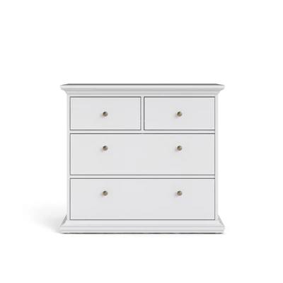 Wood Sonoma 4 Drawer Chest In White-Tvilum 5 Wood Sonoma 4 Drawer Chest In White-Tvilum - Image 3