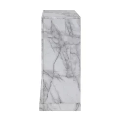 Dridun Faux Marble Fireplace White/Gray - Aiden Lane -Famous Furniture Store GUEST d45d7ec7 1cc7 43cc 99fe 5775fda03b23