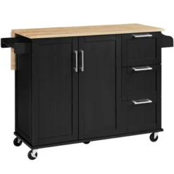 Yaheetech Rolling Kitchen Cart Kitchen Island With Storage Cabinet 16 Yaheetech Rolling Kitchen Cart Kitchen Island With Storage Cabinet -Famous Furniture Store GUEST d49d7201 a810 4529 bd6a c4aa3528a215