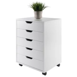 Halifax 5 Drawer Cabinet With Casters White - Winsome -Famous Furniture Store GUEST d4b1885b 0a02 4ace 988e 21b15fe3cda0