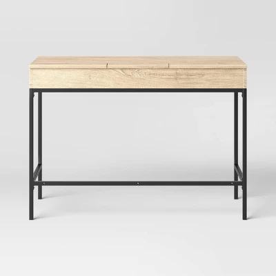 Loring Wood Writing Desk With Drawers And Charging Station - Threshold™ 5 Loring Wood Writing Desk With Drawers And Charging Station - Threshold™ - Image 3