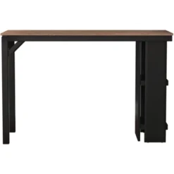 Knolle Park Wood Counter Height Table Black/Wire Brush Oak Finished Top - Hillsdale Furniture -Famous Furniture Store GUEST d67ee29e 7c96 49f2 b609 d2a706c1832f