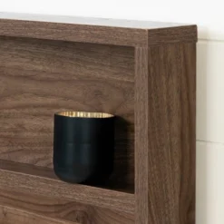 Full/Queen Tao Headboard With Shelf Natural Walnut - South Shore -Famous Furniture Store GUEST d6d12a8b 2310 41d7 8904 cfb790ed8c30