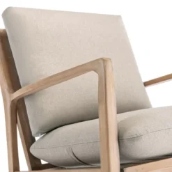 Christie Linen Fabric Upholstered Solid Wood Armrest Nursery Glider Rocker Chair For Living And Bedroom-Maison Boucle -Famous Furniture Store GUEST d6f116b1 9ea8 4ebe a926 175d34f068ba