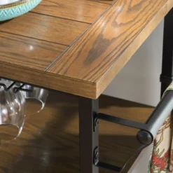 Austin Wine Cart Brown/Black - Linon -Famous Furniture Store GUEST d7c3db1a 7a29 4573 88ef caf620555662