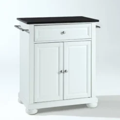 Alexandria Black Granite Top Portable Kitchen Island/Cart - Crosley -Famous Furniture Store GUEST d7e6f3e9 c113 4db2 8d87 9ce911478fda