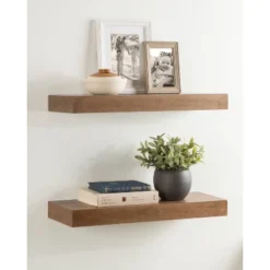 2pc 24" Havlock Wood Shelf Set - Kate & Laurel All Things Decor -Famous Furniture Store GUEST d8567ef5 6577 41ce ade9 6761a6a8e5d7