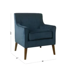Davis Mid-Century Accent Chair Navy Velvet - HomePop 13 Davis Mid-Century Accent Chair Navy Velvet - HomePop -Famous Furniture Store GUEST d8f629df ba82 40a9 9483 aeb72cef685b